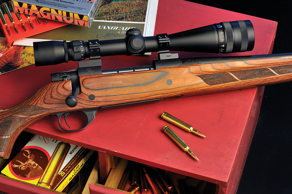 If more power is needed for those long-ranging shots, Weatherby offers its Vanguard with a laminated stock as one of its extensive choices in the 6mm range along with its Mark V.